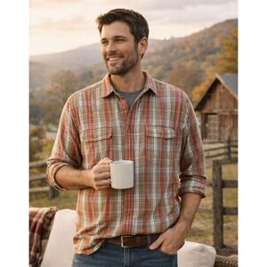 Vintage Calvin Klein Mens Y2k Retro Rugged Outdoor Shirt Sz XL Gorpcore Western